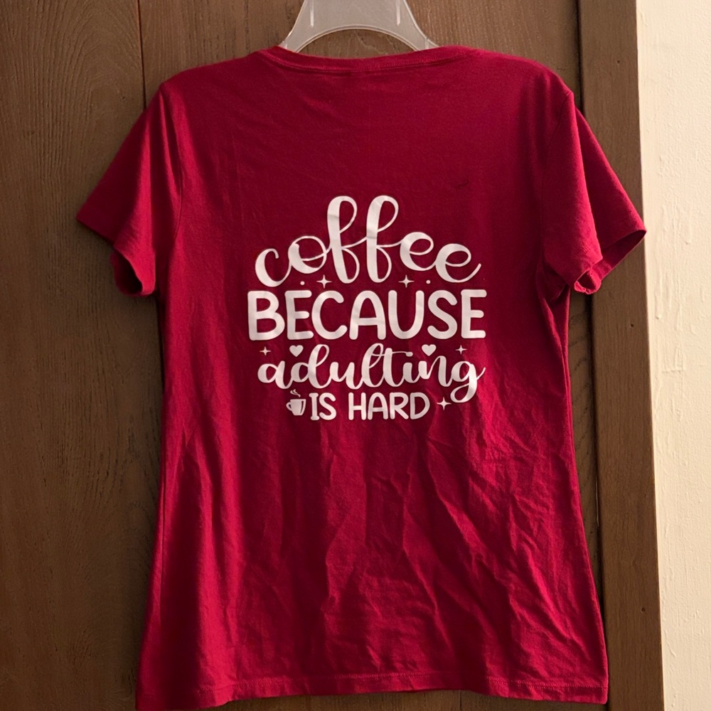 Next Level Apparel Women's Bright Red V-Neck Short Sleeve Tee